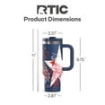 thumbnail image 4 of RTIC 30 oz Tumbler, Ceramic Lined, Leak-Resistant Straw Lid, Road Trip, Fireworks, 4 of 8