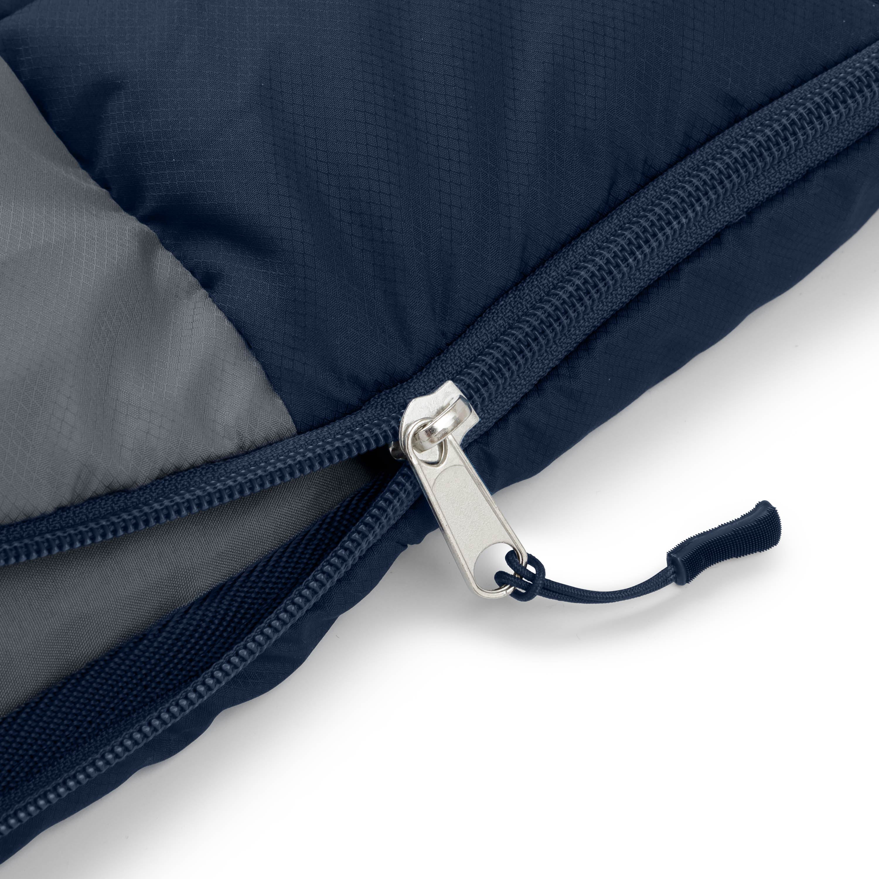 Ozark Trail 40F Weighted Adult Sleeping Bag – Navy & Gray (Size 95 in. x 34 in.)