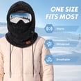 thumbnail image 5 of KOITHOT Winter Balaclava Hooded Ski Mask for Men Women, Windproof Warm Thermal Fuzzy Fleece Full Face Mask Neck Warmer, Adjustable Face Cover for Skiing Cycling Outdoor Activities, 5 of 6