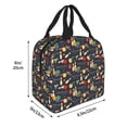thumbnail image 2 of Yiaed Christmas Holiday Bowling Print Insulated Lunch Bag Reusable Cute Tote Lunch Box, Leakproof Cooler Lunch Bags for Work Office Travel School Picnic, 2 of 5