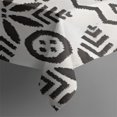thumbnail image 3 of Black Geometric Flower Diamond Pattern Rectangle Tablecloth 60"x84",Waterproof Polyester Rectangle Table Cloth, Wipeable Spillproof Polyester Tablecloth for Dining, Camping, Indoor and Outdoor, 3 of 5