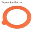 thumbnail image 4 of Juntas de frasco de silicona Uxcell 97mm OD 70mm ID 2mm Grosor Naranja 15 Paquete, 4 of 6