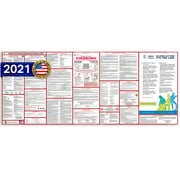 2021 Illinois State and Federal Labor Law Poster Ultra-Wide. Heavy Duty, Water Proof Laminated