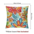 thumbnail image 4 of nygtbtfer Outdoor Throw Pillow Covers , Covers ONLY Modern Pattern Decorative Square Toss Pillow Case Pack of 2 for Home Patio Garden Sofa Bed Furniture, Flower Multi White, 4 of 7