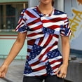 thumbnail image 4 of Lilgiuy Women Graphic T-shirt Independence Day Printed Tops Round Neck Short Sleeve Pullover Blouse, 4 of 4