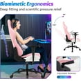 thumbnail image 4 of PayLessHere Gaming Chair Ergonomic High, Adjustable Lumbar Support, Armrests, and Racing-Inspired Design for Office and Home Use, Pink, 4 of 7