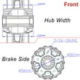 thumbnail image 6 of 21" 18" Front Rear Fat Spokes Cast Wheels Dual Disc for Harley Softail Road King FLHR FLHT Touring Dyna, 6 of 7