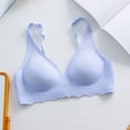 thumbnail image 3 of STETMN Womens Wireless Push Up T Shirt Bra Seamless Deep V Neck Scalloped Hem Comfortable Breathable Everyday Bra, 3 of 5