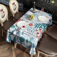 thumbnail image 3 of Pioneer Flower Floral Print Pattern Rectangle Tablecloth 60"x102",Waterproof Polyester Rectangle Table Cloth, Wipeable Spillproof Polyester Tablecloth for Dining, Camping, Indoor and Outdoor, 3 of 6