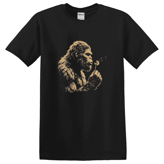 Bigfoot Blowing Dandelion Vintage Graphic T-Shirt