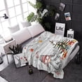 thumbnail image 4 of Christmas Gnome Throw Blankets, Winter Merry Christmas Tree Balls Soft Fleece Blanket Decorative for Home Sofa Couch Chair Living Bedroom,60x80 Inches, Grey, 4 of 6