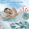 thumbnail image 3 of Coastal Seahorse Cooling Blanket,Lightweight Breathable Summer Throw Blanket with Double Sided Cold Effect,Ocean Nautical Starfish Seashells Coral Picnic Blankets Bed Sheet for Hot Sleepers 60"x80", 3 of 8
