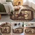 thumbnail image 5 of Western Farmhouse Round Area Rug 4 FT,Non Slip Indoor Outdoor Rug,Primitive Rustic Country Retro Texas Star Washable Soft Circular Carpet Non-Shedding Floor Mat for Coffee Table Nursery Foyer Balcony, 5 of 8
