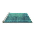 thumbnail image 2 of Ahgly Company Machine Washable Indoor Square Persian Turquoise Blue Bohemian Area Rugs, 4' Square, 2 of 4