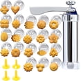 thumbnail image 1 of Kit pistola prensa galletas para hacer galletas, máquina para hacer churro, pistola glaseado, decoración con discos galletas acero inoxidable boquillas, prensa de galletas para hornear, 1 of 4