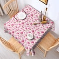 thumbnail image 2 of Pioneer Flower Floral Print Pattern Square Tablecloth,Waterproof Square Table Cover,Wipeable Spillproof Washable Table Cover for Home Kitchen Party Decor 60"x60"(152x152cm), 2 of 6