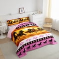 thumbnail image 3 of Castle Fairy Adults Farm Horse Full Size Comforter Sets,Boho Tribal Aztec Bedding Sets, 3 of 6