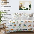 thumbnail image 3 of Alphabet Duvet Cover Set Twin Size, Cartoon Animal Cute Colorful Alphabet 4 Piece Soft Microfiber Bedding Set with 1 Duvet Cover, 1 Flat Sheet, 2 Pillowcases, 3 of 9