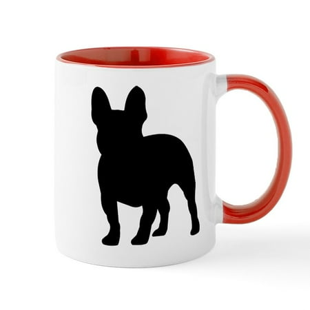 

CafePress - French Bulldog Silhouette - 11 oz Ceramic Mug - Novelty Coffee Tea Cup