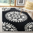 thumbnail image 2 of SAFAVIEH Soho Rozanne Medallion Area Rug, Black/Ivory, 6' x 6' Square, 2 of 8