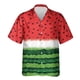 thumbnail image 3 of Camisa hawaiana con estampado de sandía para hombre, blusas con estampado 3D de frutas tropicales, blusas casuales de verano con botones, camisas Aloha de manga corta, 3 of 5