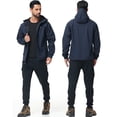 thumbnail image 4 of Xidunhg Men's Softshell Jacket with Hood Waterproof Windbreaker Lightweight Rain Shell Jacket for Outdoor Hiking Travel, 4 of 9