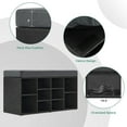 thumbnail image 4 of Ivinta Shoe Storage Bench with Cushion, Storage Cabinet Bench with Seating, Adjustable Shelves with Shoe Shelf for Living Room, Entryway, Bedroom, 4 of 7