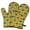 Yellow Boston Terrier, variant on Cute Oven Mitts,Yellow Boston Terrier and Flower Oven Mitt 2-Pack Set,Kitchen Gloves for Oven,Heat Resistant Oven Mitts 7.7"x12"