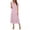 *Pink, variant on ClodeEU Women's V Neck Short Sleeve Tiered Midi Dress,Casual Flowy A-Line Sundress Beige,Women's Plus L