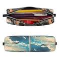 thumbnail image 2 of Haiem Comic Airplane Cockpit Illustration Print Leather Pencil Case Art Supplies Case Zipper Pencil Pouch Stationery Storage Pencil Bag, 2 of 7