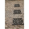thumbnail image 5 of A1 Home Collections Heavy-Duty Rubber Garden Stepping Stone Mats, 12"x12", Set of 4, Paisley Square Bronze, 5 of 7