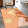 thumbnail image 3 of Mountain Line Area Rug 4x6 Washable Rug Non Slip Boho Minimalist Landscape Art Sun Orange Large Area Rug Indoor Floor Carpet for Entryway Bedroom Kitchen Living Room Home Office Dining Room Nursery, 3 of 7