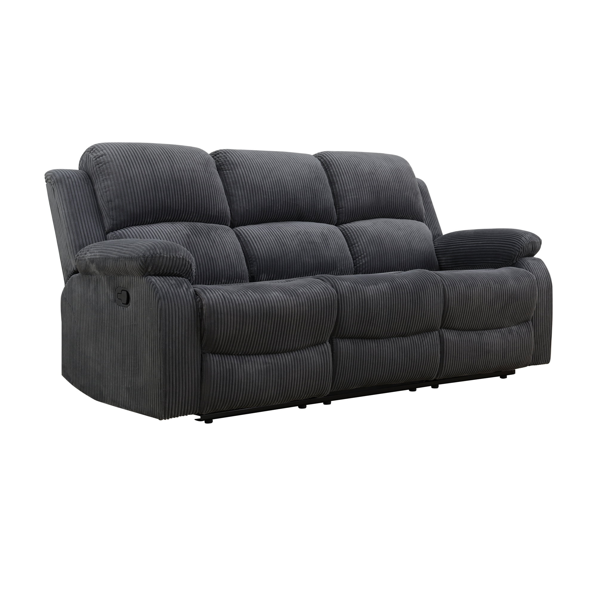 Semi PU and PVC 3-Seat Sofa - Modern Sofa with Intelligent Functions, Storage Bucket, and Reversible Coffee Table for Living Room