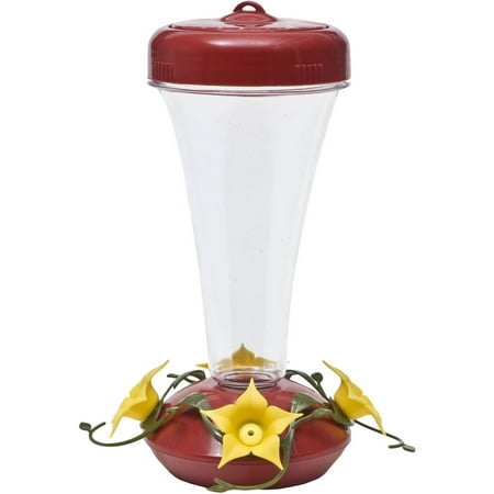 Perky-Pet Aster Top Fill Push-Pull 12-ounce Plastic Hummingbird Feeder