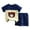 Navy, variant on HCNTES Toddler Boy Clothes Baby Boys Summer Outfits Patchwork Short Sleeve T-Shirt Shorts Set Summer Clothes Set(Navy,3-4 Years)
