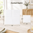 Postable Cocktail Napkins-disposable Beverage/bar Napkins-white Linen-like ...