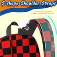 thumbnail image 5 of Red and Black Checkered Pattern 17" School Backpacks for Teens,Waterproof Oxford Fabric,S-Shape Padded Straps for School,Travel,Hiking,Camping, 5 of 6