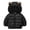 Black, variant on Toddler Winter Coats Puffer Padded Jacket Baby Boys Girls Bear Hoods Down Jacket Light Weight Infant Outerwear 1-6 Years