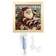 thumbnail image 2 of DIY Yarn Poke Painting Kit for Christmas, 20cm Punch Needle Craft Set with Wooden Frame, Santa Snowman Handmade Home Decor, 2 of 4