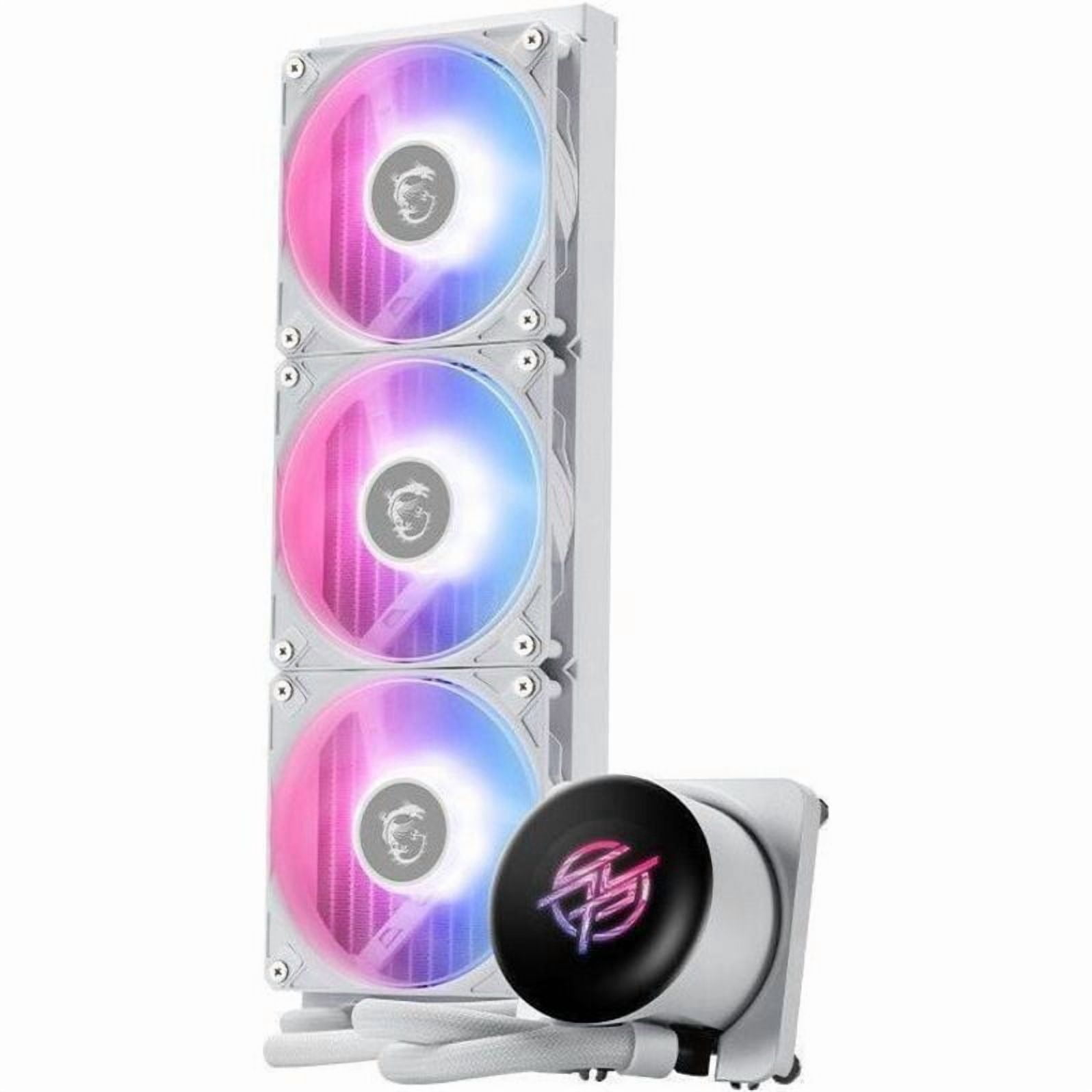 MSI MPG CORELIQUID P13 360 WHITE ARGB Liquid CPU Cooler - 360mm AIO, 2.1" LCD screen, UNI Bracket, Intel AMD (LGA 1700/1851/AM4/AM5), Pre-installed Fans - White