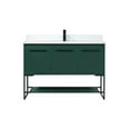 thumbnail image 3 of 48 inch single bathroom vanity in green with backsplash, 3 of 8
