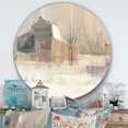thumbnail image 2 of Designart « l'Hiver à la Ferme » Art Mural Rond en Métal Style Ferme - Disque de 36, 2 of 5