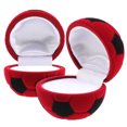 thumbnail image 4 of 2 uds caja de anillo caja de regalo de anillo de propuesta caja de regalo pequeña de joyería con forma de fútbol para pendientes de anillo FRCOLOR Hogar14830435, 4 of 7