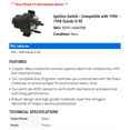 thumbnail image 2 of Ignition Switch - Compatible with 1996 - 1998 Suzuki X-90 1997, 2 of 2