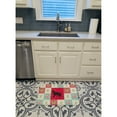 thumbnail image 2 of Chausie Black Cat Love Machine Washable Memory Foam Mat Red, 2 of 4