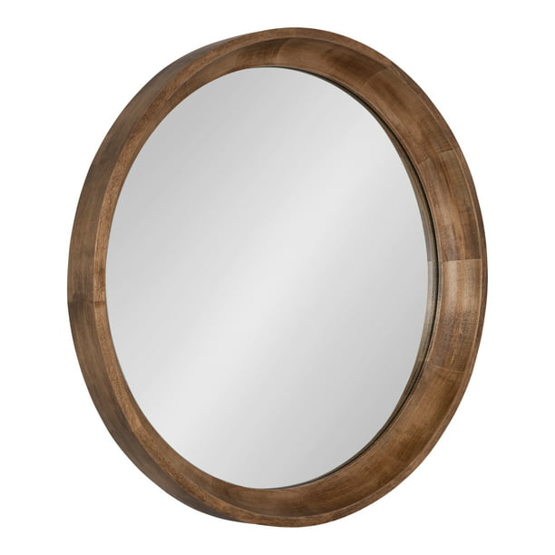 Laurel Colfax Round Wood Mirror, 40 Inch Round Wooden Mirror