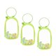 thumbnail image 2 of Bolsa pequeña de PVC para muñecas, vitrina de minifiguras, portátil, organizador colgante, bolsa de exhibición de figuras transparente para muñecas Verde Cuadrado Redondo, 2 of 10
