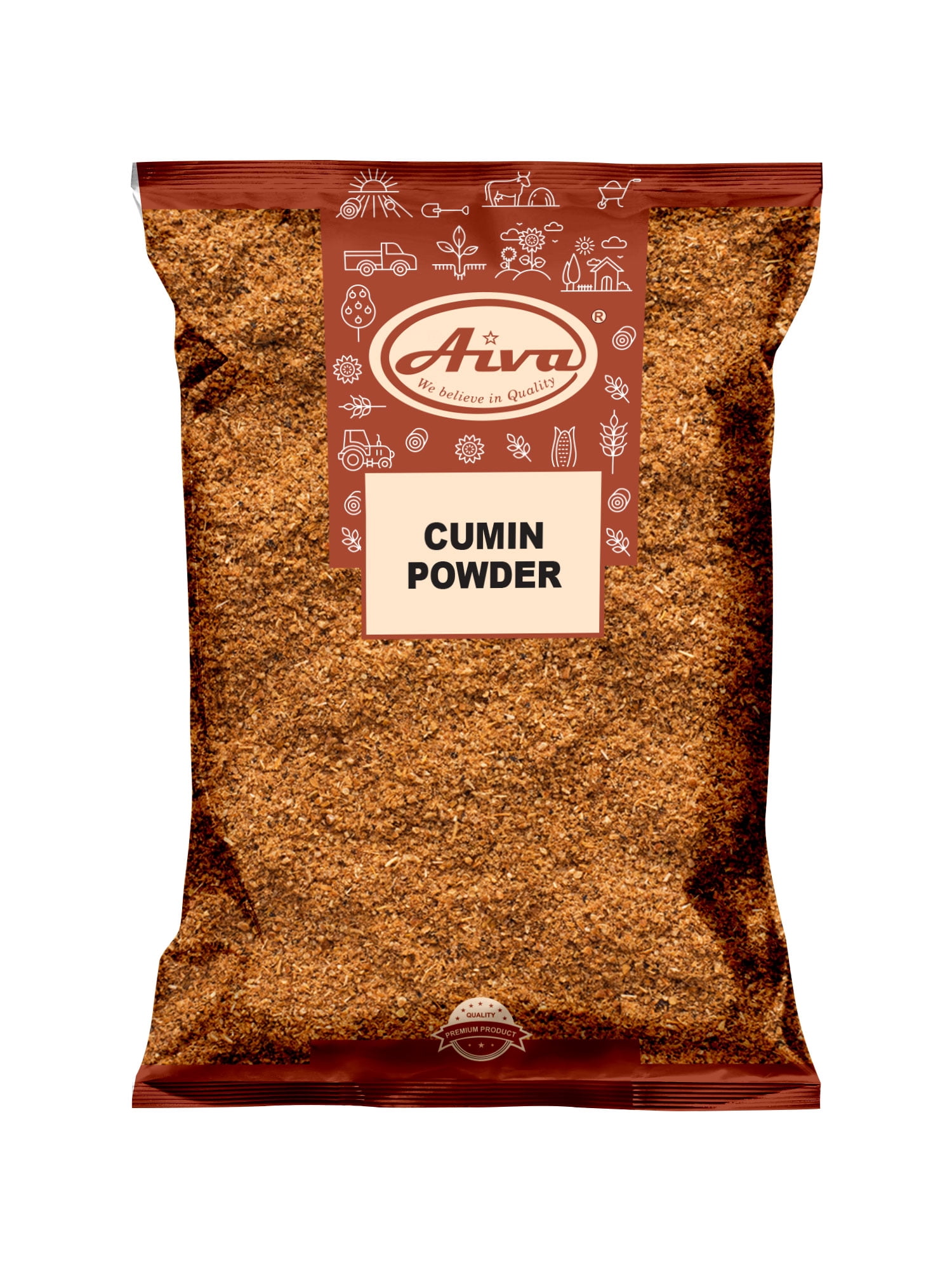 Aiva Cumin Ground Powder (Jeera Powder) | 14 oz (Pack of 20)