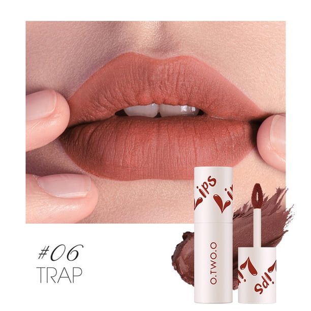 Fiudx Brillo de Labios Mate Aterciopelado de 18 Colores, Labial, Rubor, Doble Uso, 3 Ml