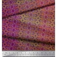 thumbnail image 3 of Soimoi polyester Crepe Fabric Moroccan Damask Kaleidoscope Printed Fabric 1 Yard 52 Inch Wide, 3 of 3